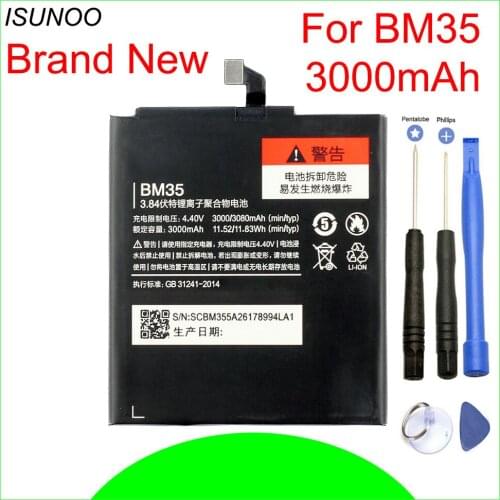ISUNOO BM35 3000mAh Battery For Xiaomi Mi 4C Mi4C Mobile Phone Replacement With Repair Tools