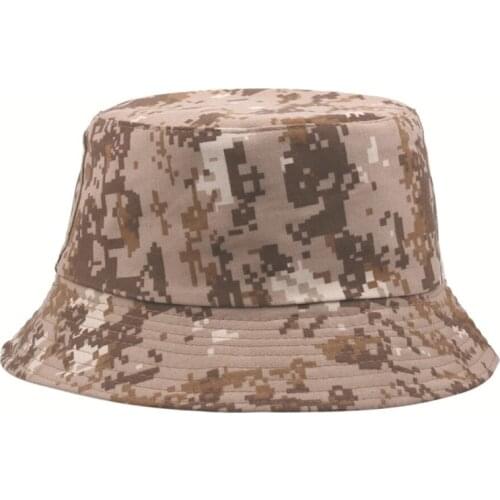 Camouflage Hat Men Outdoor Sport Bucket Hats Tactical Boonie Hat Sun Protection Hiking Fishing Hat Safari Cap