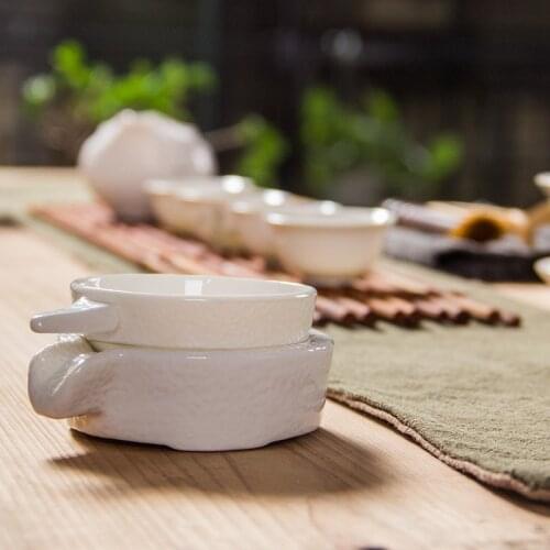 Ceramics Tea Strainer Tea Infuser Teaware Filter Tea Leak Teapot Tea Leaf Spice Tea Set Accessories Smooth Stone Mill Porcelain
