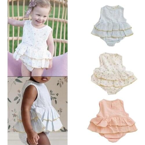 Baby Girls Rompers Dress 2021 SS Summer FV Brand Cotton Cute Infant Toddler Girl Bodysuit Kids One Piece Jumpsuit Clothes Suit