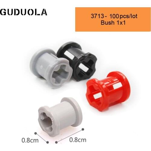 Technic Parts 3713 Technic Bush 1X1 Building Block MOC Part Connector Accessories Assembly Educational Toys 100PCS/lot