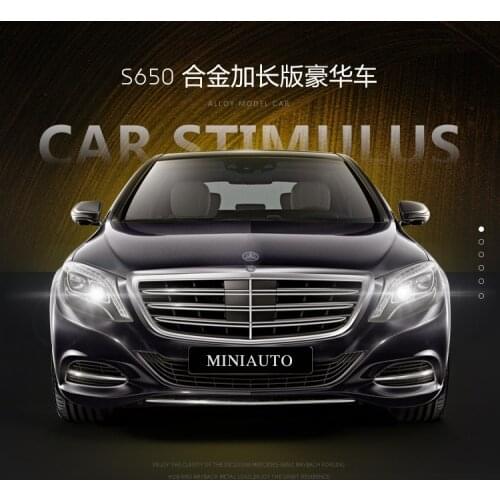 Die Cast 1:32 Car Models Metal Electronic Sound Light Vehicle Toys for Children mkd52 Benz Maybach s600 Luxury Business Car
