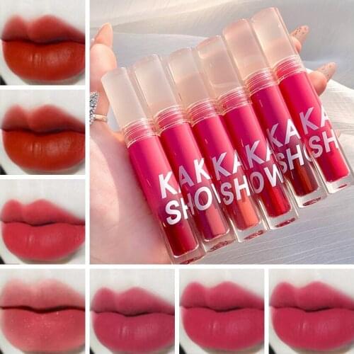 6 colors Matte Velvet Lip Glaze Hydrating Lasting Moisturizing Not Easy To Fade Lip Gloss Lipstick Cosmetics