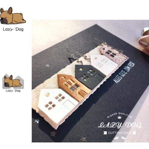 2PCS House Metal Cutting Dies Scrapbooking Stencil DIY Decorative Craft Embossing Die Cuts Card Making New Dies For 2019