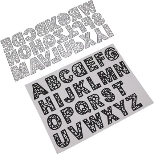 A-Z Alphabet Letter Metal Cutting Dies Stencils DIY Scrapbooking Photo Album Decor Paper Card Making Embossing Handcraft Die Cut