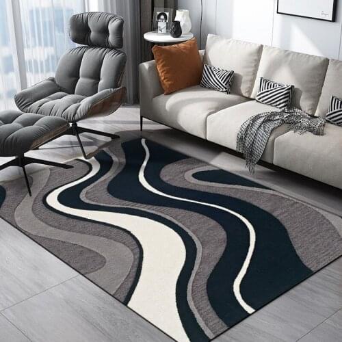 Fashion Modern European and American Atmosphere Geometric Curve Bedroom Door Living Room Kitchen Floor Mat Carpet
