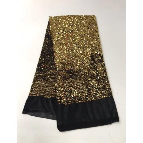 2020 Latest Net Lace Sequins Fabric For Wedding Sewing Accessories High Quality African French Lace Fabric J17282