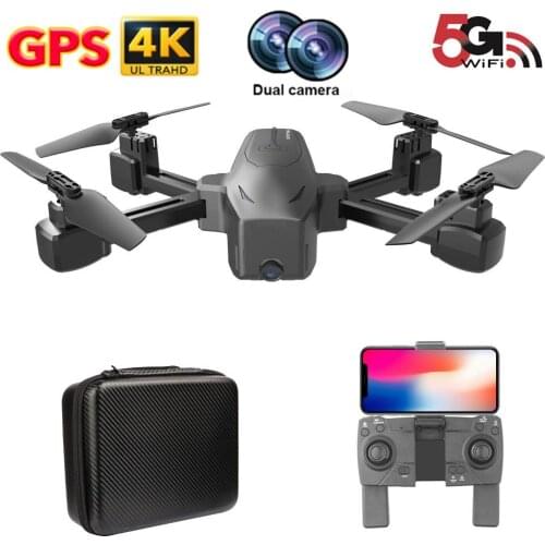 New Drone 4k GPS Profissional Quadcopter Dron With Dual Camera 5G Fpv Follow Me RC Helicopter Foldable Toy For Kids Christmas