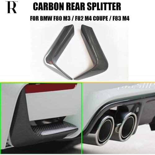 M3 M4 Carbon Fiber Rear Bumper Diffuser Side Lip Splitter Apron Spoiler for BMW F80 M3 F82 F83 M4 Bumper Only 2012 - 2019