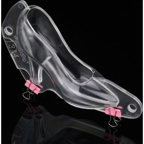 High Heel Shoe Polycarbonate PC Chocolate Candy Mould Bundle 3D Molding Instructions Fondant Cake Gift for DIY Home Baking