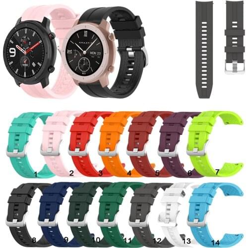 20mm Silicone Watch Band Strap For Huami Amazfit GTR 42mm for Bip Lite S U GTS 2 Neo Replacement band strap