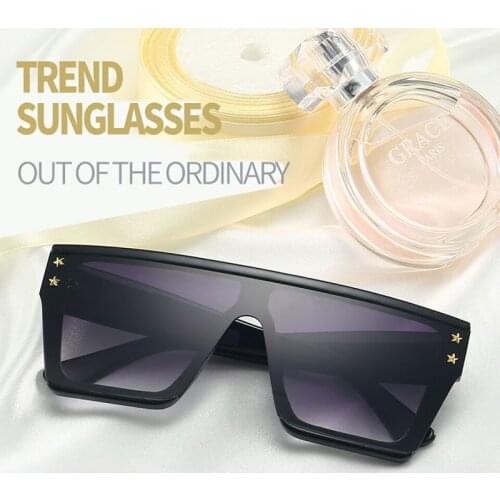 Vintage Square Sunglasses Women Oversized Luxury Sun Glasses Female Male Fashion Star Black Mirror Oculos De Sol Feminino