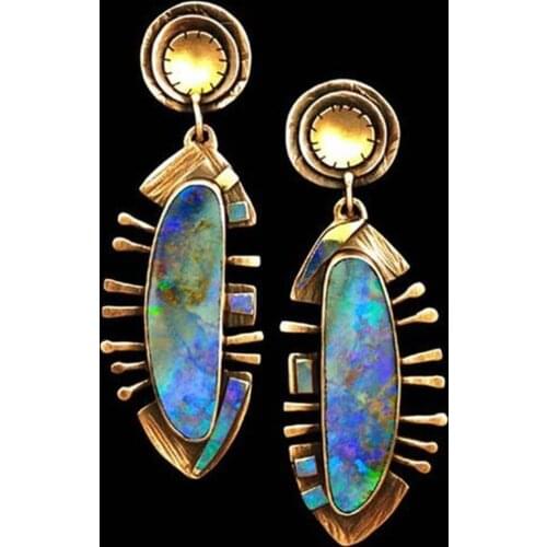 Tisonliz Vintage Gold Fish Long Dangle Earrings For Women Bohemian Indian Earring Wedding Party Indian Statement Jewelry Gift