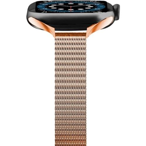 Narrow mesh loop for iwatch se bands 40mm 44mm Stainless Steel strap for apple watch series 6 5 4 3 band 38mm 42mm bracelet