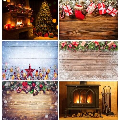 Vinyl Custom Christmas Day Photography Backdrops Prop Christmas Tree Festival Theme Photo Studio Background XT20924SD-02