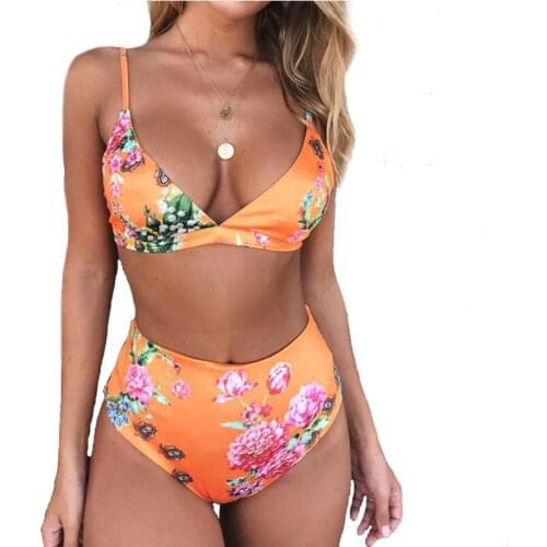 Swimsuit Sexy Leopard Print Split High Waist Bikini Swimwear Bathing Suit Women Two Piece Beach Wear Bikini Set Female Biquini