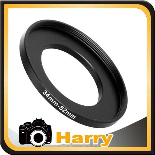 1pcs Metal Step Up Rings Lens Adapter Filter 34mm-52mm 34 to 52mm 34-52mm