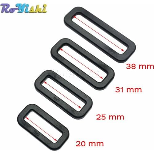 10pcs/pack Plastic Loops Looploc Rectangle Rings Adjustable Buckles For Backpacks Straps