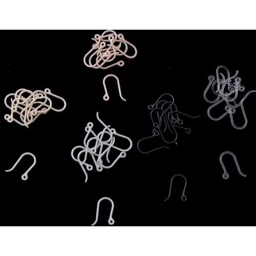 200pcs Plastic Ear Hooks Anti-allergic Ear Hook DIY Earrings Finding