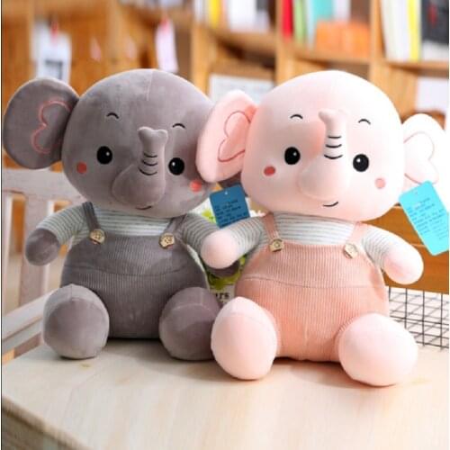 25cm Lovely Elephant Plush Animal Toys Kids Soft Stuffed Elephant Doll Toys Baby Appease Toys Children Birthday Gifts