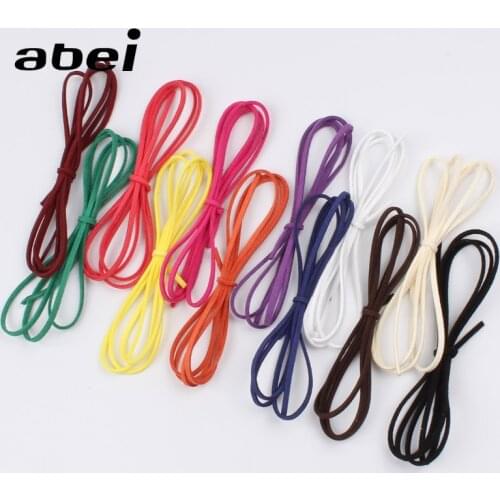 3mm 10Meter (1meter/color) Leather Ribbon Velvet Lace DIY Gift Cards Flower Packing Cord Handmade Chocker Bracelet Accessories