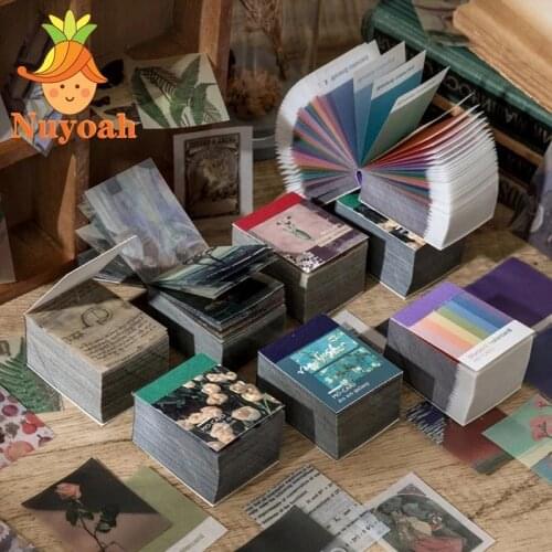 366 Uds Vintage historia Kraft papel recortes pegatinas/tarjeta/planta de Proyecto de diario de LOMO tarjetas