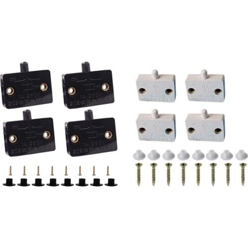 GTBL 4 Pcs Cabinet Door Switch Cabinet Lamp Switch Drawers Open on Close Door Applicable to 12V 24V 110V