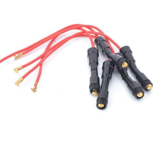 5pcs 5*20mm Glass fuse holder Screw Type 5X20mm with 22 AWG Wire Cable 250V Glass fuse tube fuse casing