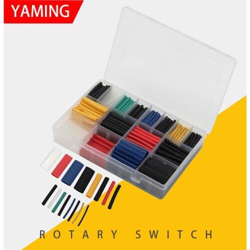 580pcs with box Assorted Polyolefin Heat Shrink Tubing Cable Sleeves Wrap Wire Set Multicolor Insulation Shrinkable Tube