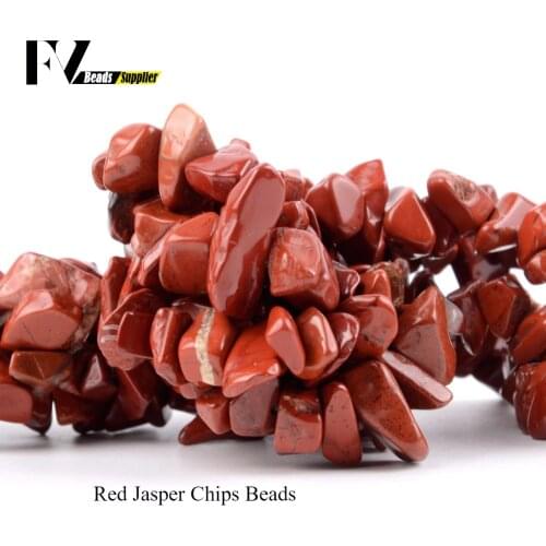 8mm-12mm Red Jaspers Chips Beads Accessories Natural Stone Gravel Beads for Needlework Jewelry Making Bracelets Necklaces 15inch