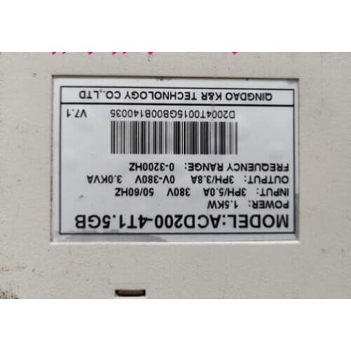 ACD200-4T1.5GB 1.5KW 380V Used One , Servo Motor , Good Working