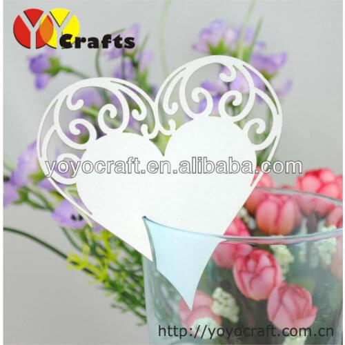 Alibaba wedding decoration supplier heart shaped wedding place card