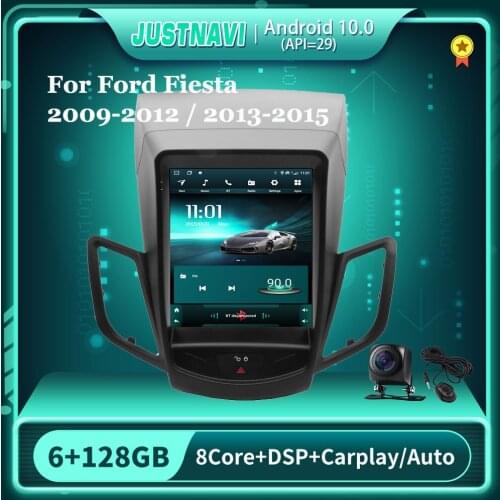 JUSTNAVI Stereo Car Radio For Ford Fiesta 2009-2012/2013-2015 Carplay Autoradio Multimedia Video Player IPS Screen Android 10.0