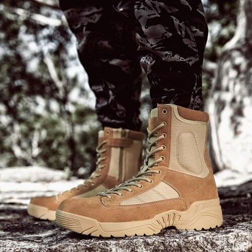 Outdoor Breathable Tactical Boots Men Winter New Boots for Men Military Special Force Desert Boots Combat3 High Work Shoes Men