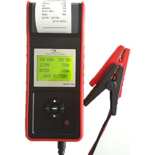 MICRO-568 Car Battery Detector Function Ordinary Lead Acid Battery EFB AGM Actual Potential Of The CCA