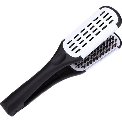 Hair Comb Straightening Curling Dual Use Hair Comb Clamp Double Sided Hair Brush Straightener Splint Comb Curl Smooth Hair Comb
