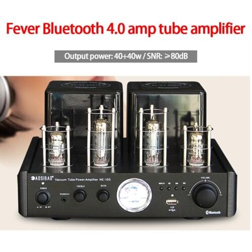 KYYSLB 40w*2 Fever HIFI Amplifier Tube Amplifier Bluetooth 4.0 Headphone Amplifier Tube Amplifier U Disk Lossless Decoding