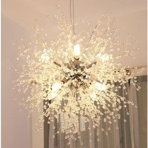 LAYSDA Nordic creative warm girl romantic living room bedroom shop showroom balcony restaurant crystal dandelion chandelier