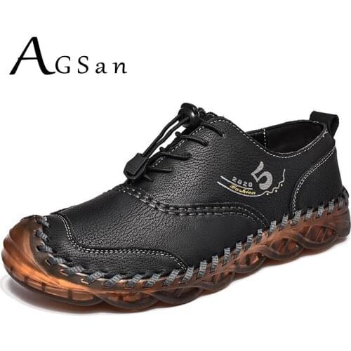 Men Shoes Leather Casual Sneakers Handmade Flats Fashion Mens Footwear Spring Autumn Zapatos Hombre Comfortable Trainers Black