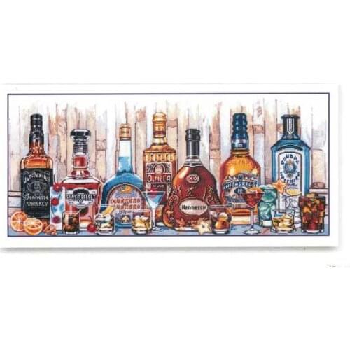 Top Quality Lovely Cute Counted Cross Stitch Kit Cocktail Beer Wine Party Drink Food mary weaver