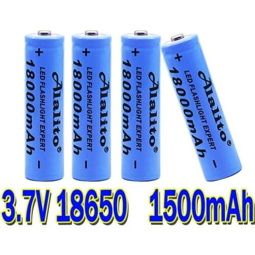 2020 new 18650 Li-Ion battery 3.7V 1500mah rechargeable battery for LED flashlight flashlight or electronic devices batteria
