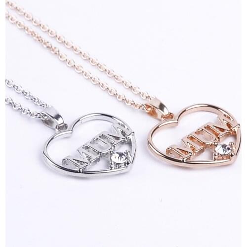 The New Mum Love Heart-Shaped Necklace Loving Mothers Day Gift Mother Jewelry Between Mother and Daughter