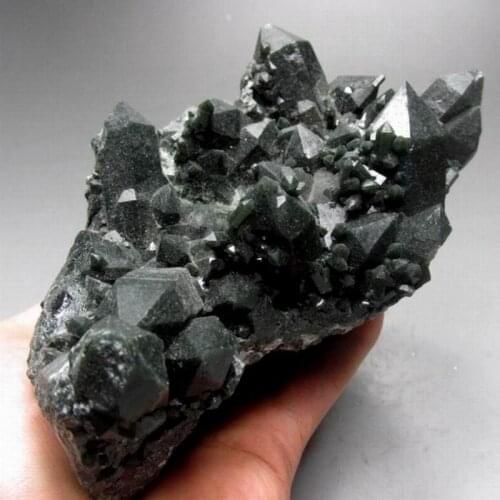 973g Elestial Prasem Green Scepter Quartz - crystals and stones healing Mineral specimen Home Decor feng shui XX0427/04