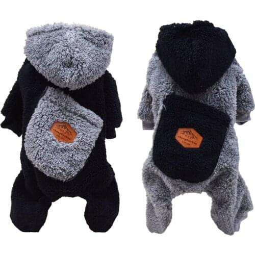 Pet Dog Clothes Thickened Warm Four-legged Cotton Dog Coat Down Winter Warm Pet Jumpsuit Jacket for Dogs Cats Hooded Clothing