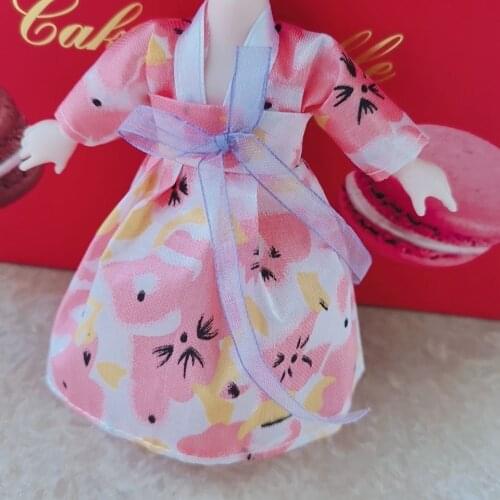 16cm BJD Fashion Doll Cotton Clothes Dress Up Doll Outfit Daily Casual Accessories Skirt for Girls Diy Toys