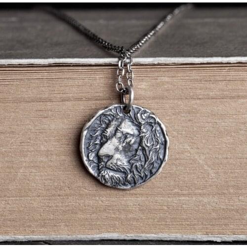 Emith Fla Necklaces & Pendants 925 Sterling Silver Necklace Pendant Round Women Men Silver Jewelry Thai Silver European Style