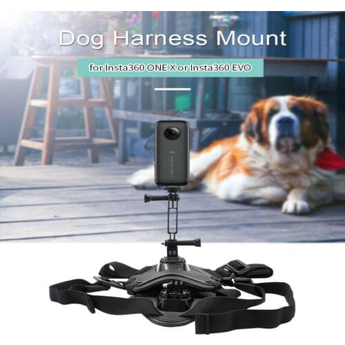 Breathable Mesh Dog Harness Mount Leash Adjustable Pet Dog Back Chest Strap Holder Belt Bracket for Insta360 ONE X /EVO