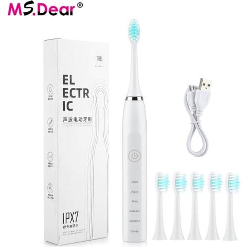 Ultrasonic Sonic Electric Toothbrush Smart Timer Tooth Brushes Teeth Whitening IPX7 Waterproof Washable Electronic Teeth Brush