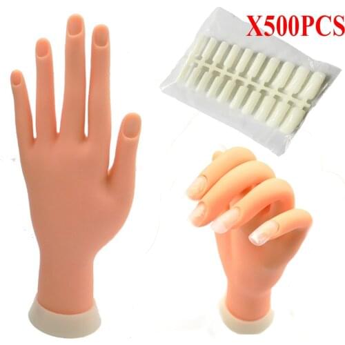 Nails Manicure Practice Hand Drive Nail Practice Nail Hand Bendable Hand Mannequin Manicure Training Hand Silicone Practice Hand
