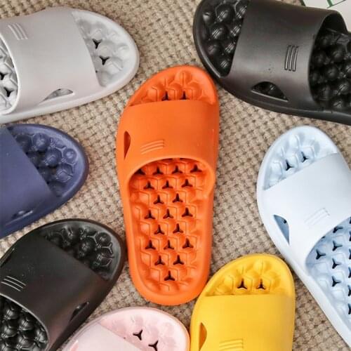 Bathroom Soft Slippers Casual Non-slip Indoor Couple Home Shoes Thick Bottom Shower Women Men Flip Flops Slides Flat Shoes